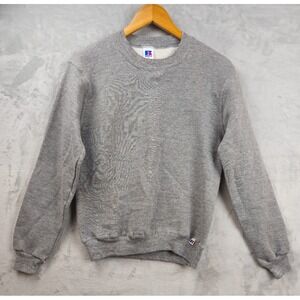 Vintage Russell Athletic Sweatshirt Mens Small Blank Crewneck Pullover USA 90s